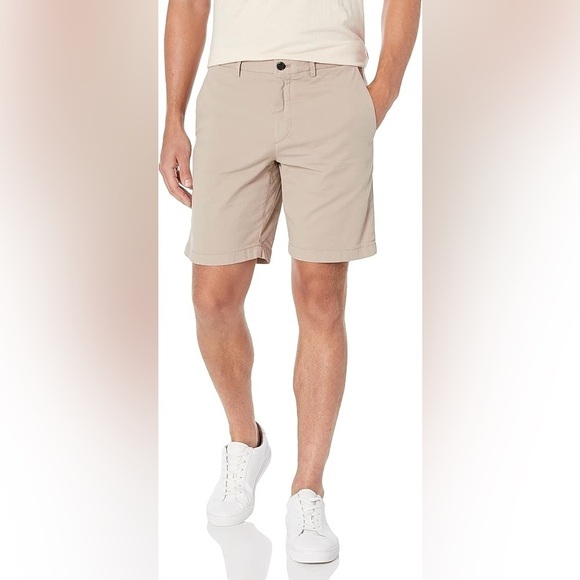 Theory Zaine Flat Front Chino Khaki Shorts - Picture 1 of 9